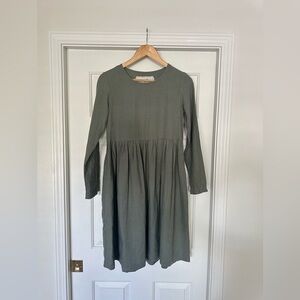 Not Perfect Linen Dress - Emilie Green Dress - XS